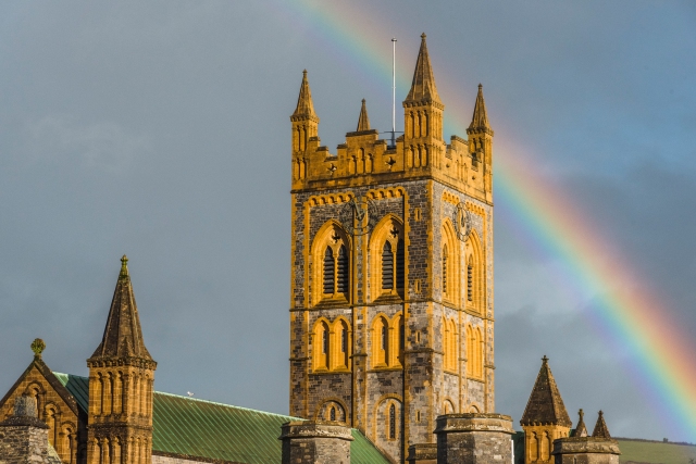 Rainbow Over Buckfast Abbey Tower