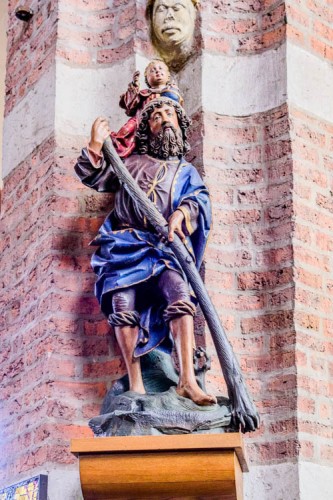 St Aldegundis, Emmerich, statue of St Christopher